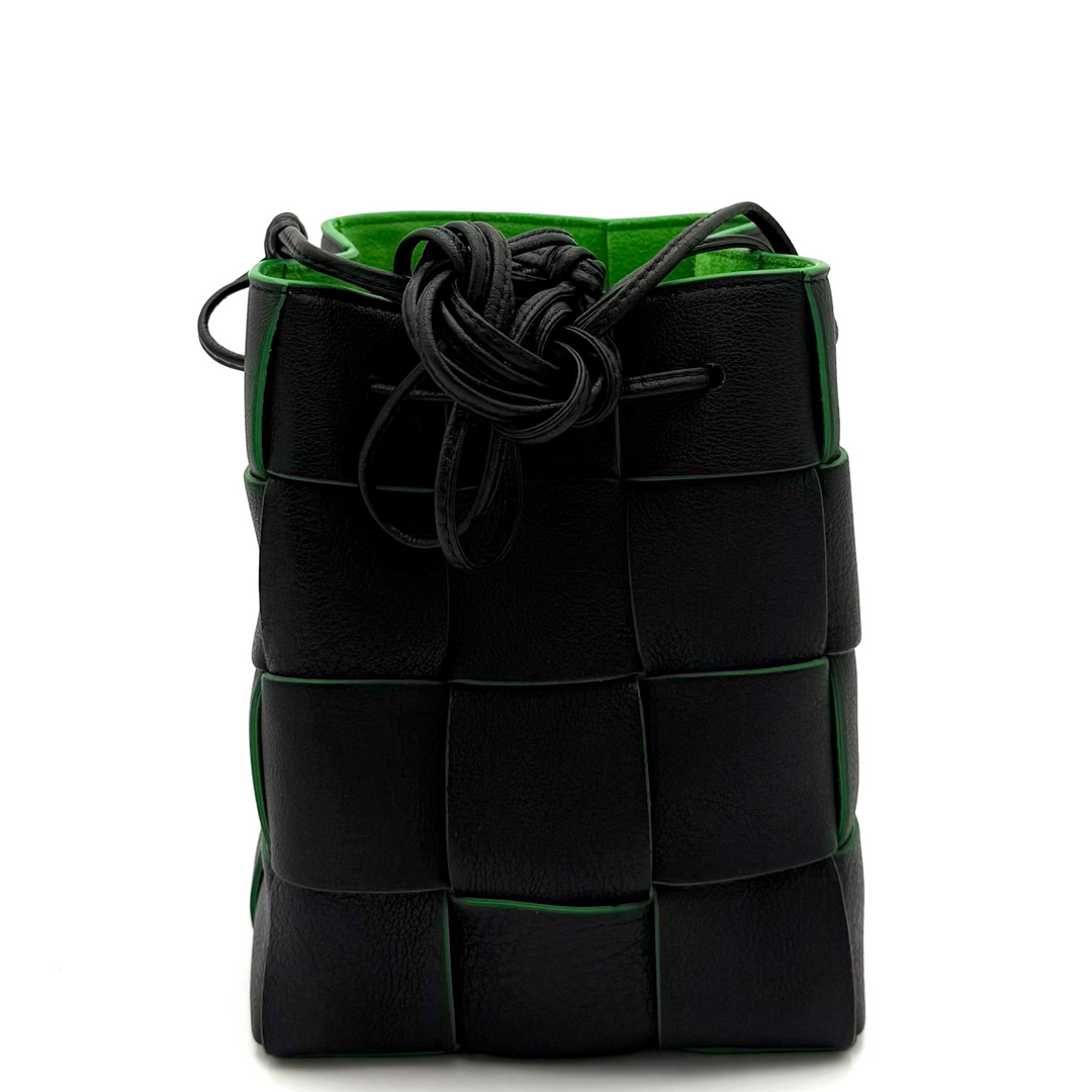 Intreccio Fun Mini Bag in Black & Parakeet