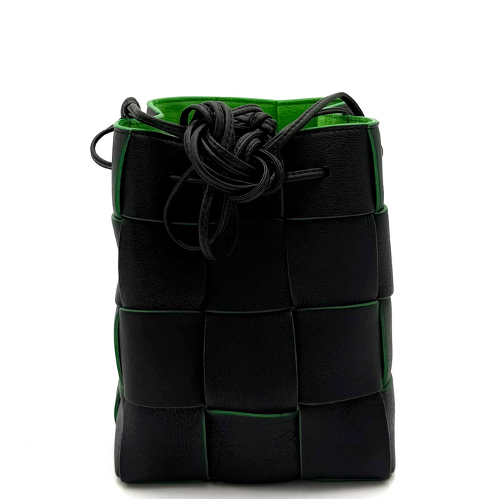 Intreccio Fun Mini Bag in Black & Parakeet