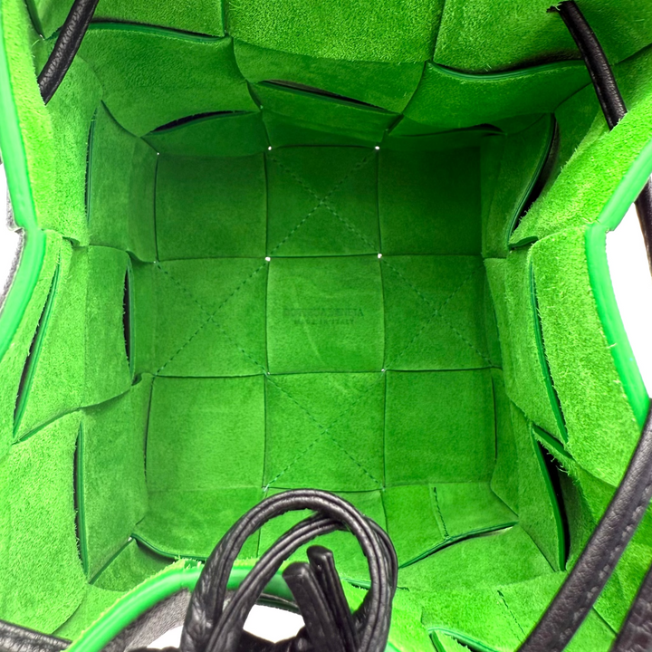 Intreccio Fun Mini Bag in Black & Parakeet