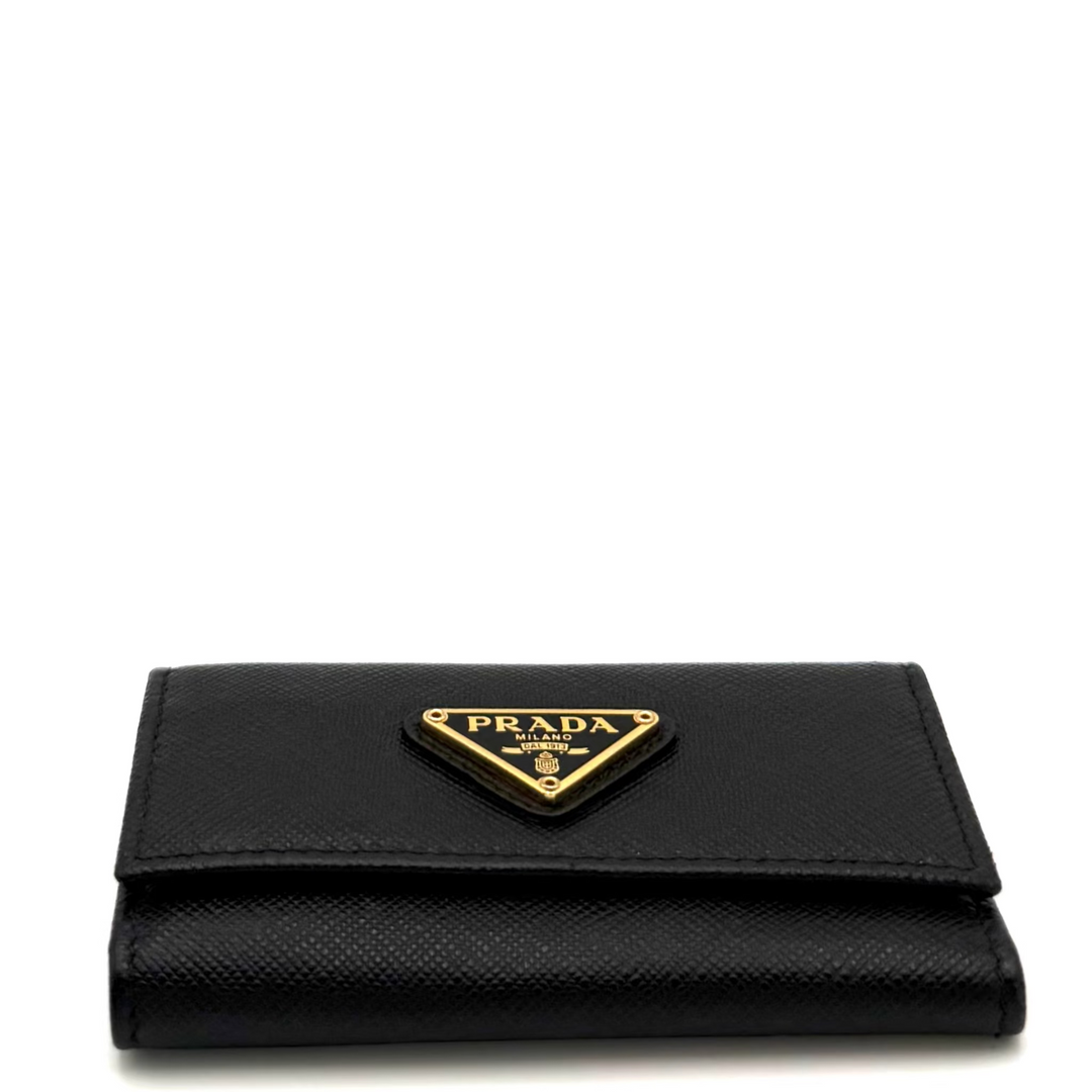 Black Saffiano Key Pouch