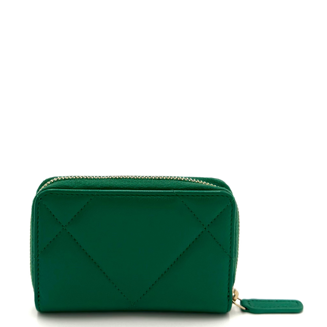 Chanel 19 Quilted Zip Around Coin Purse