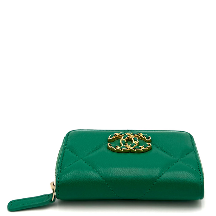 Chanel 19 Quilted Zip Around Coin Purse