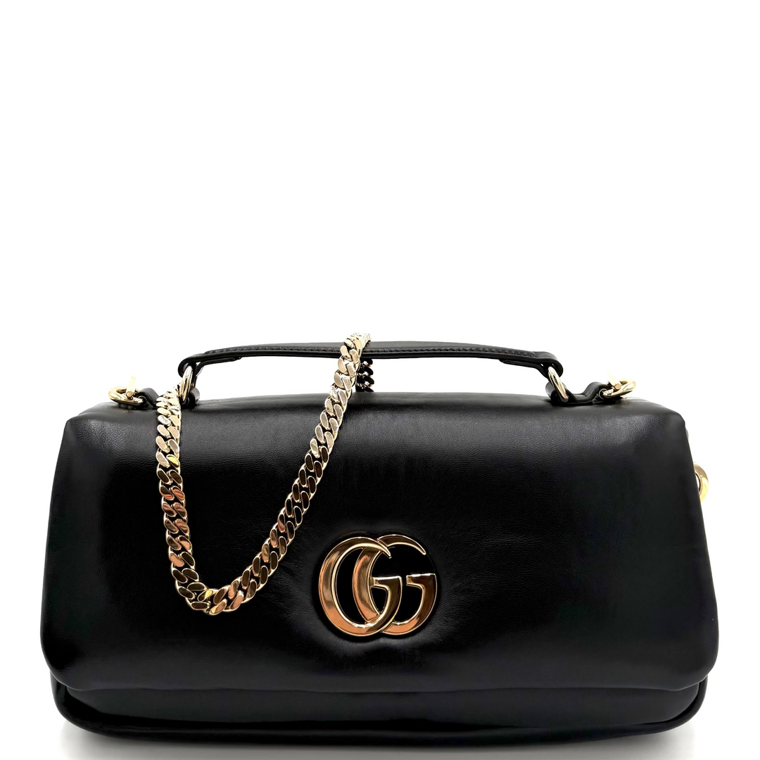 Black GG Milano Top Handle Bag