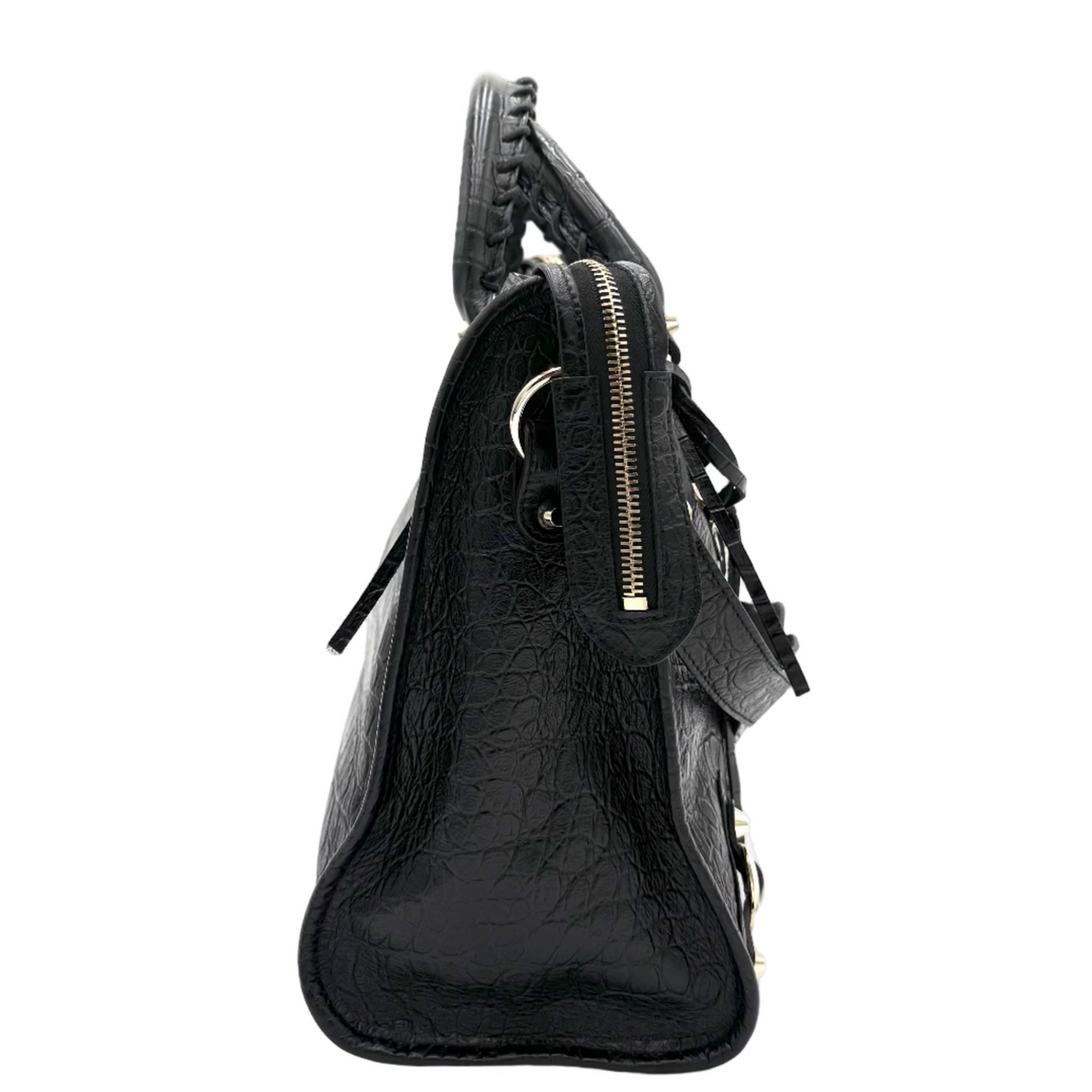Classic City Croc-Embossed Agneau Leather Bag