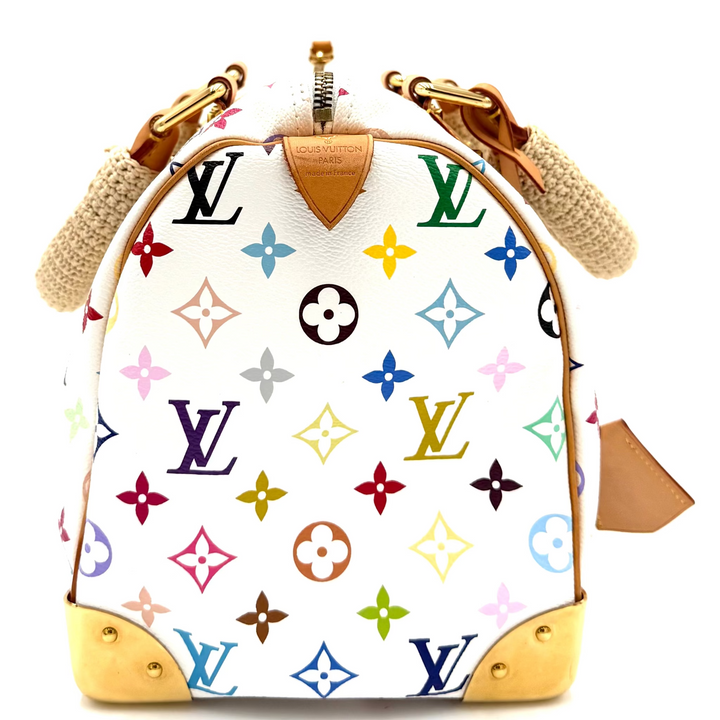 Multicolour Monogram Canvas Speedy 30 in White