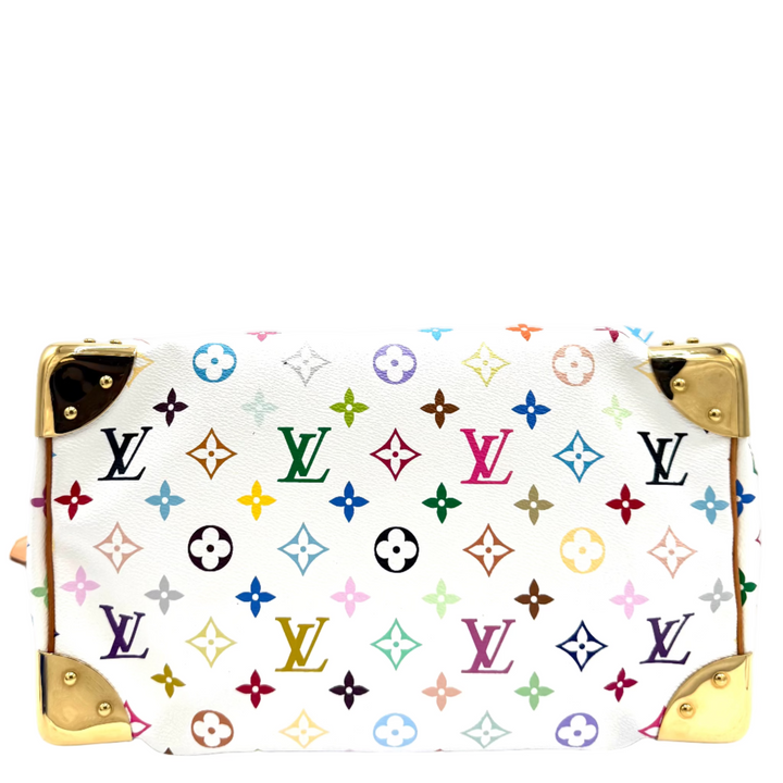Multicolour Monogram Canvas Speedy 30 in White