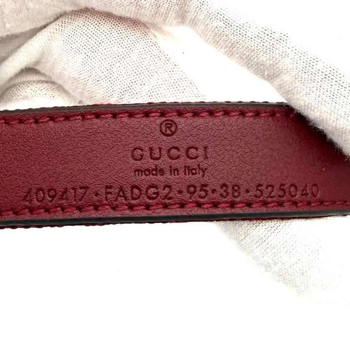 GG Marmont Canvas Belt With Gold Tone Double G Buckle