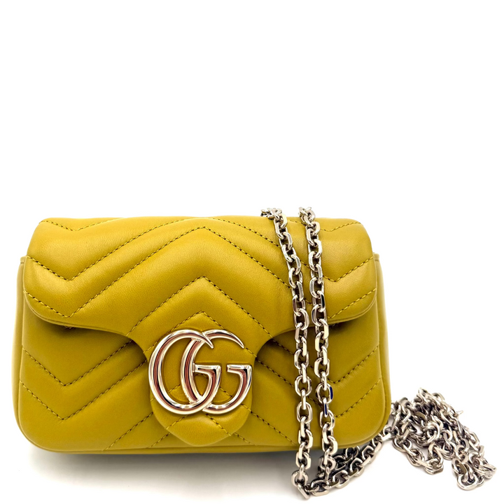 GG Marmont Mustard Leather Mini Bag