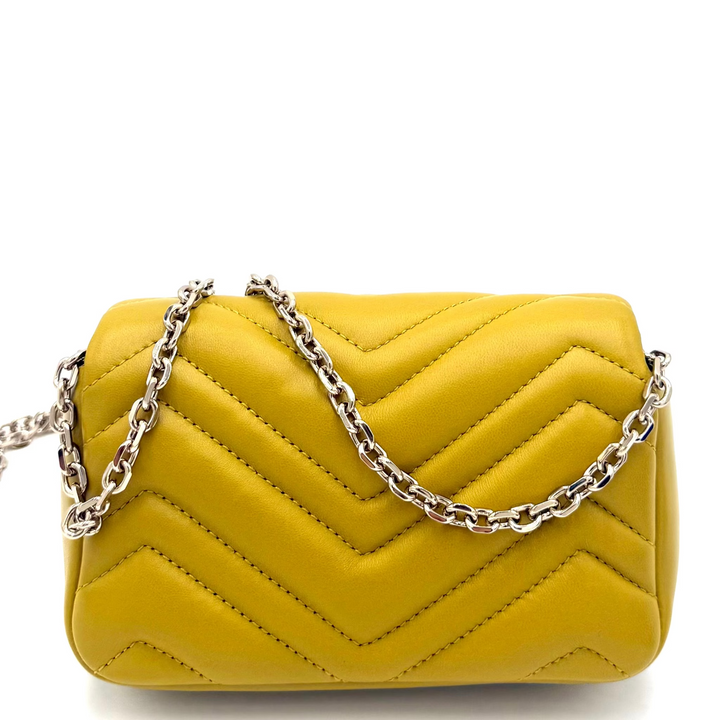 GG Marmont Mustard Leather Mini Bag