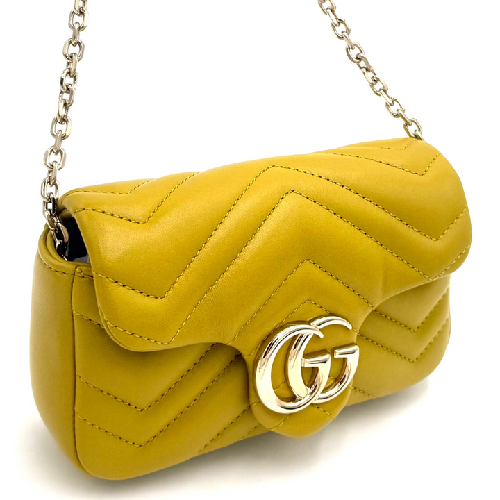 GG Marmont Mustard Leather Mini Bag