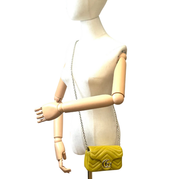 GG Marmont Mustard Leather Mini Bag