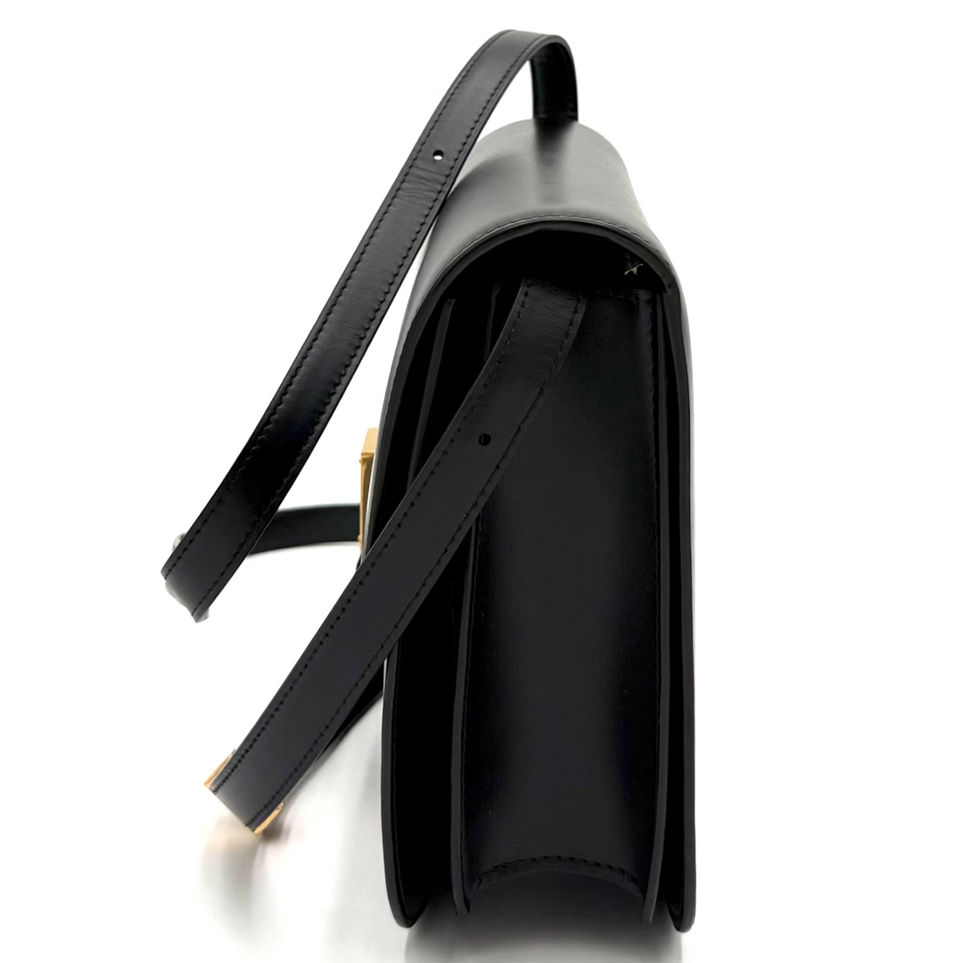 Classic Box Flap Medium Calfskin Leather Bag