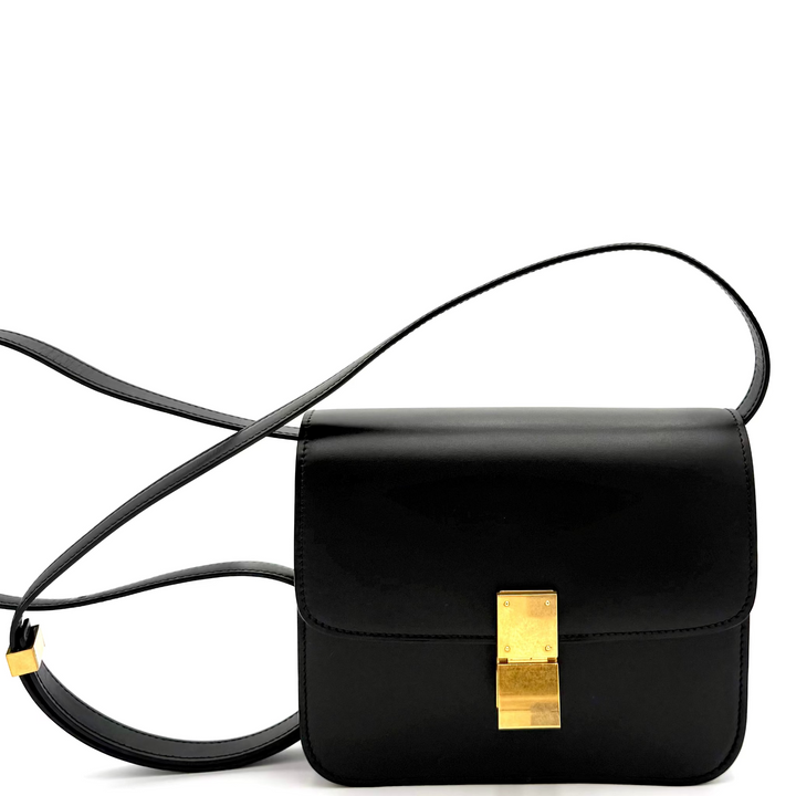 Classic Box Flap Teen Calfskin Leather Bag
