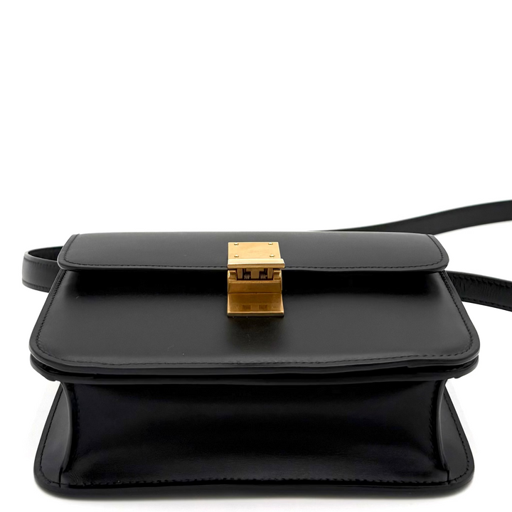 Classic Box Flap Teen Calfskin Leather Bag