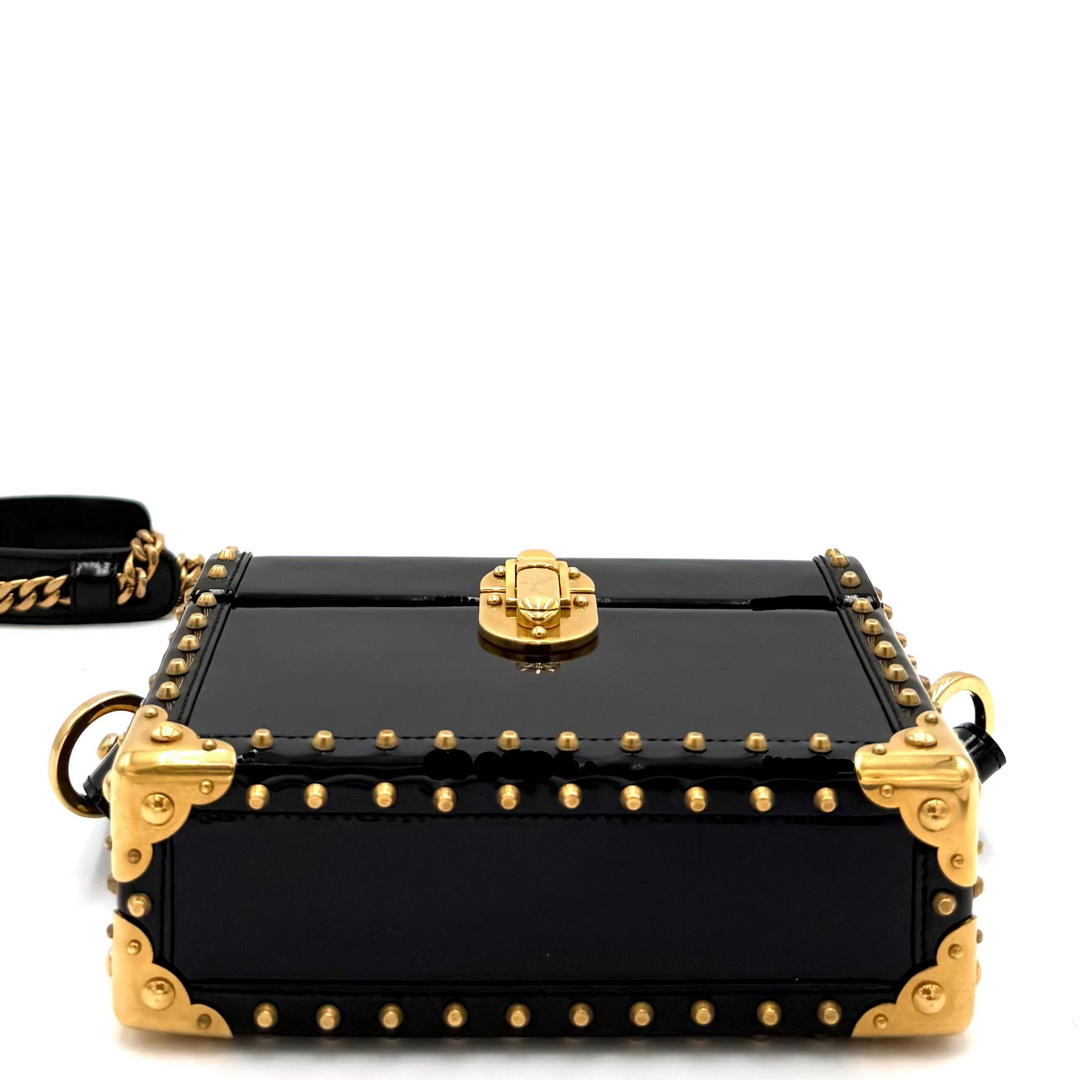 Treasure Trunk Mini Patent Leather Box Bag