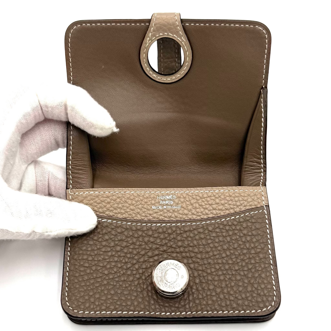 Dogon Compact Togo Leather Card Wallet