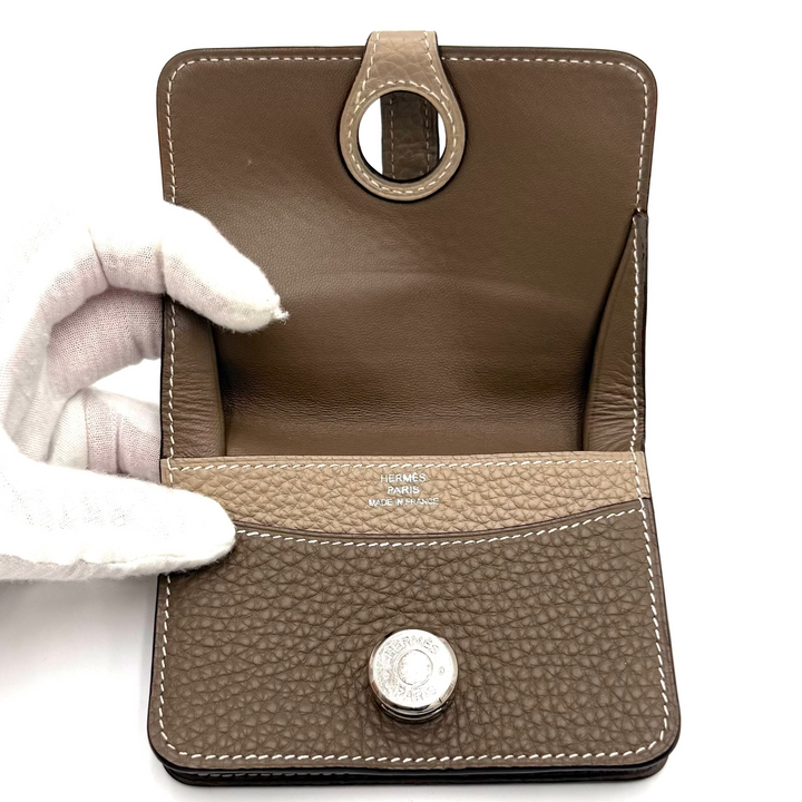 Dogon Compact Togo Leather Card Wallet