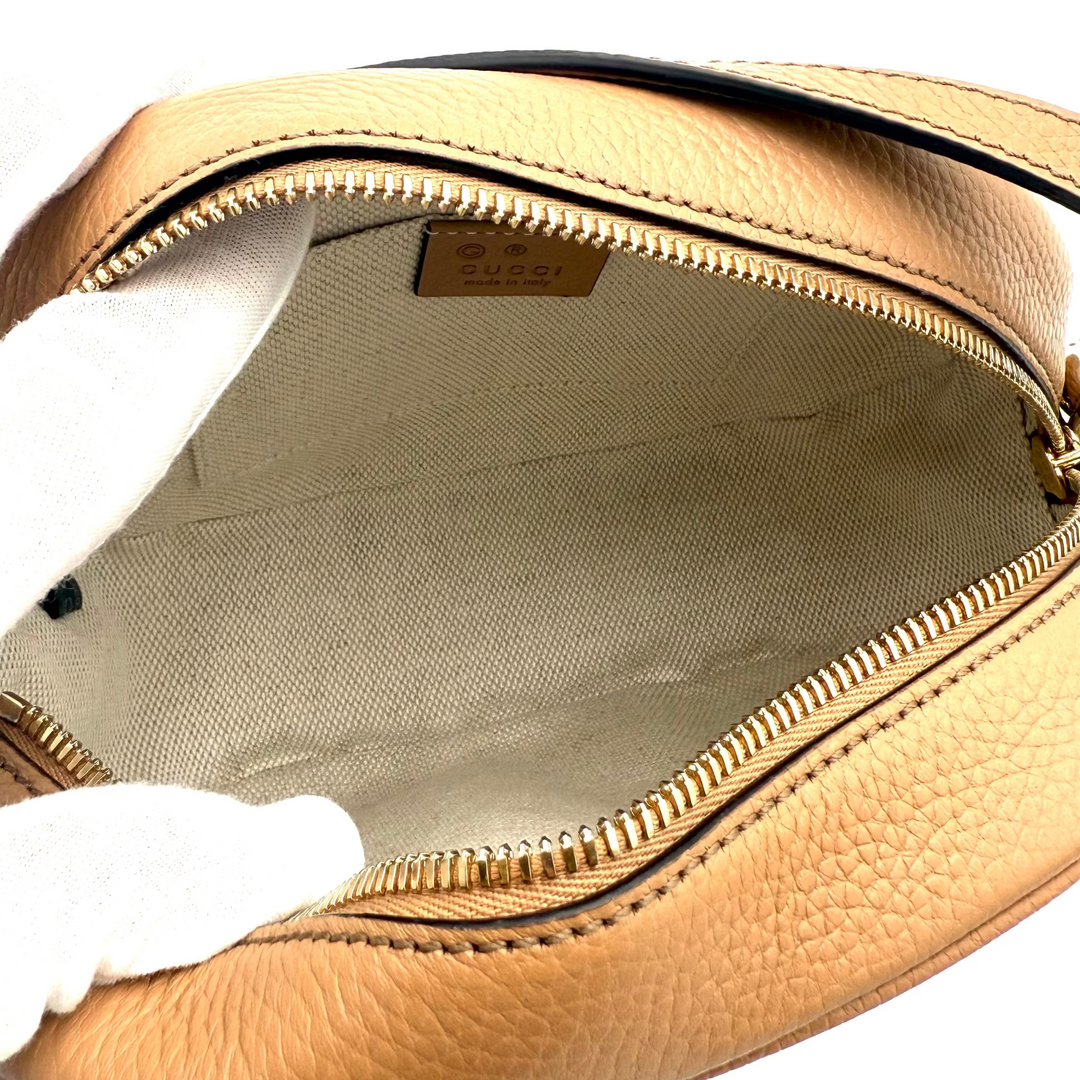 Soho Oval Pebbled Calfskin Shoulder Bag