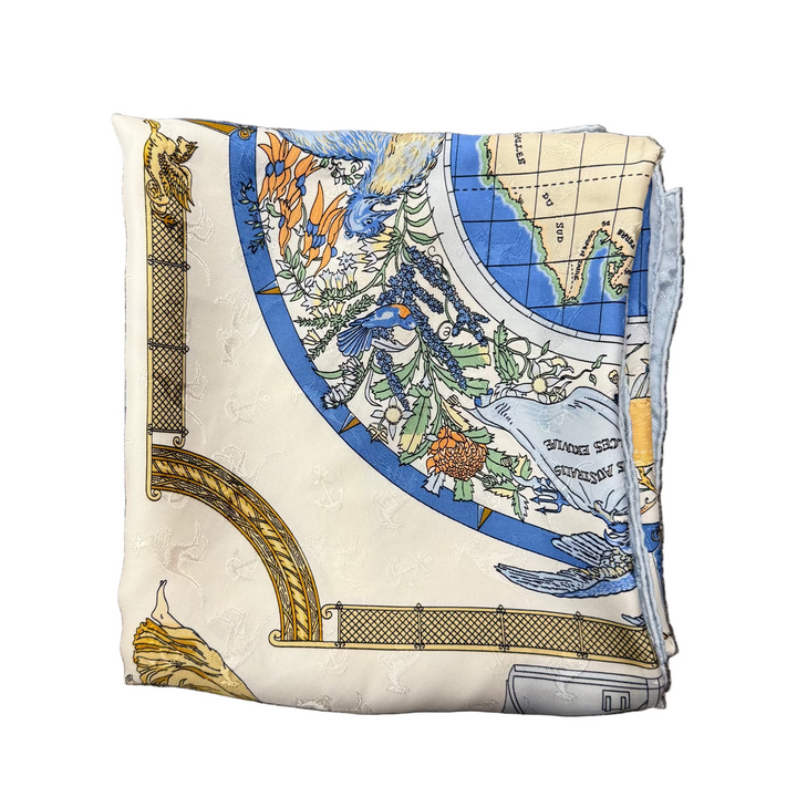 Le Geographe Silk Scarf by Sandra Laroche