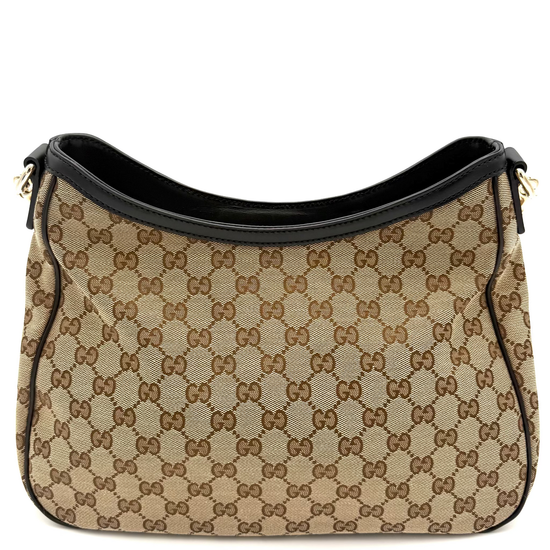 Sherry Line GG Canvas Web Hobo Shoulder Bag