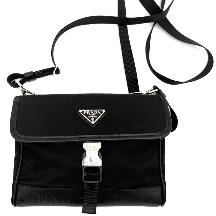 Re-Nylon and Saffiano Leather Phone Case