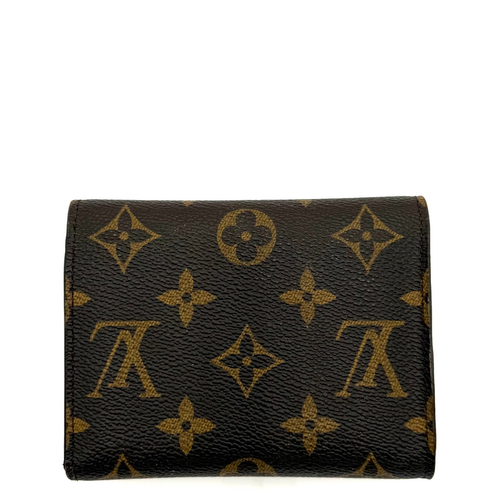 Victorine Monogram and Rose Ballerine Pink Canvas Wallet