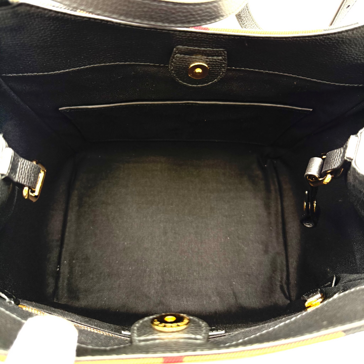 Canterbury Linen Check & Leather Tote