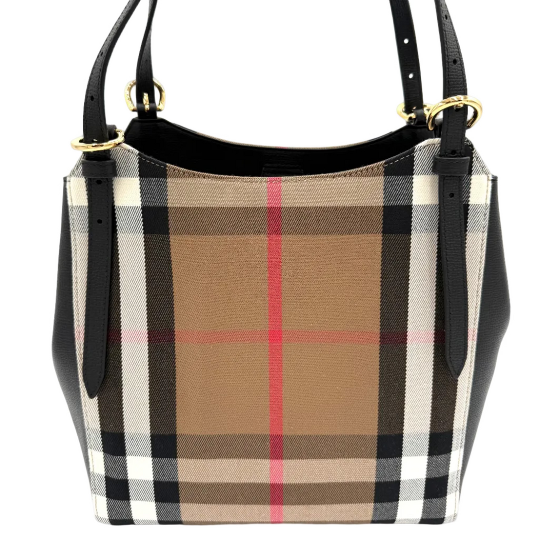 Canterbury Linen Check & Leather Tote
