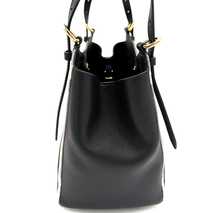 Canterbury Linen Check & Leather Tote