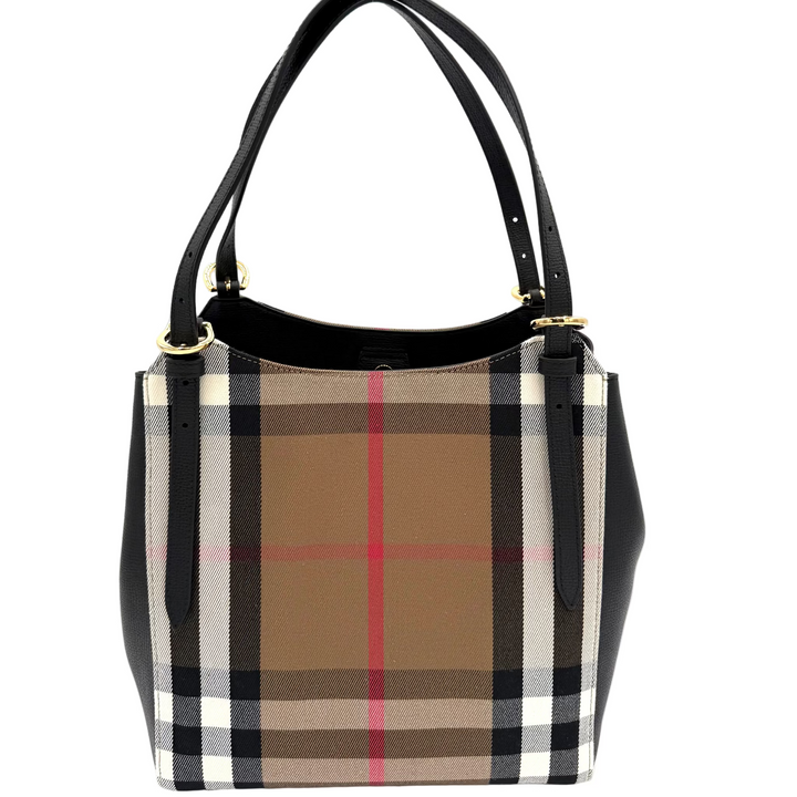 Canterbury Linen Check & Leather Tote