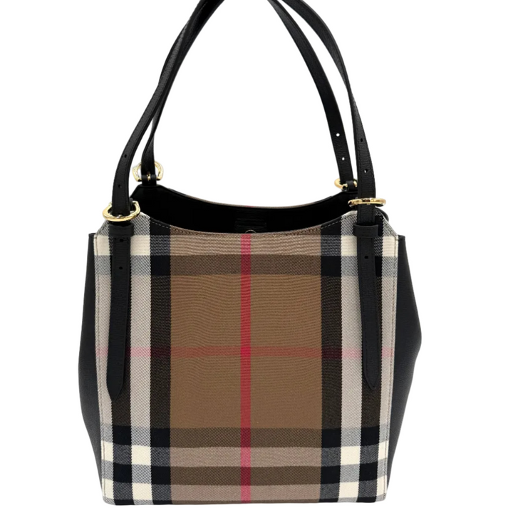 Canterbury Linen Check & Leather Tote