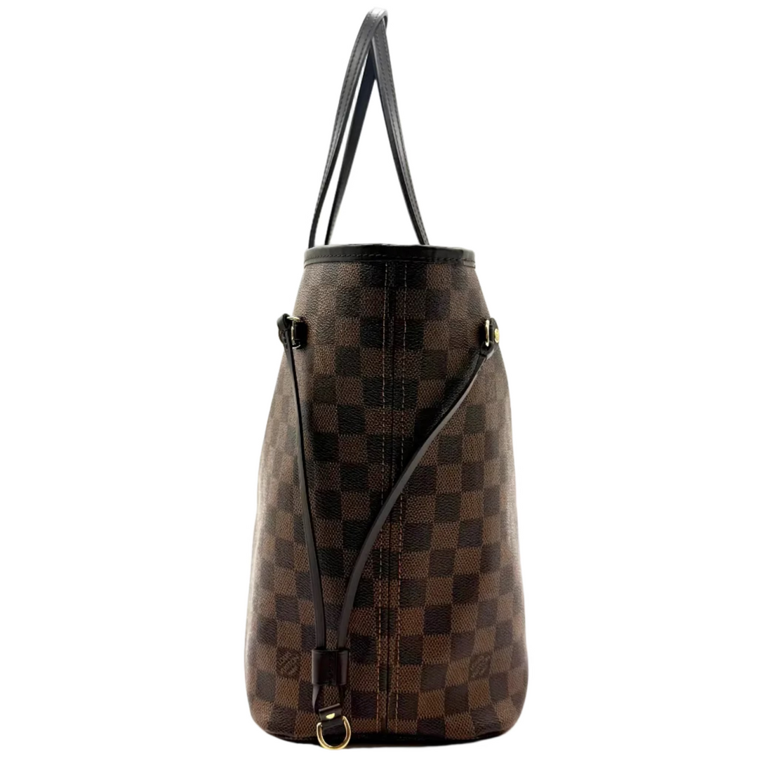 Neverfull MM Damier Ebene with Pink Interior