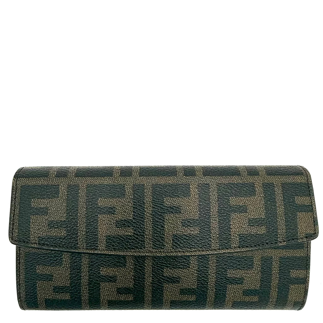 Fendi Zucca Canvas Continental Wallet