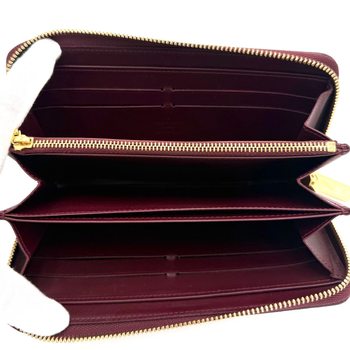 Patent Vernis Burgundy Monogram Wallet