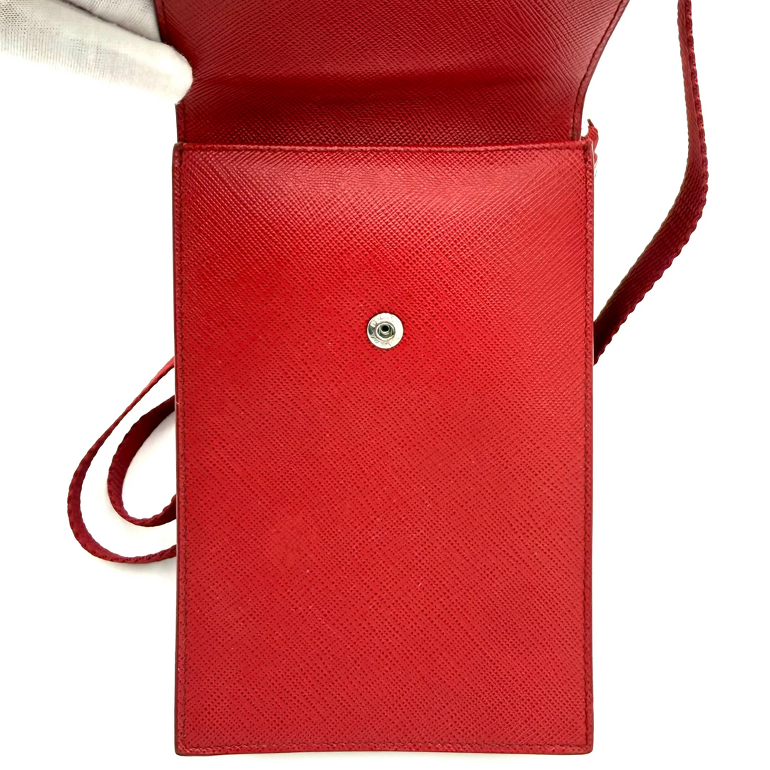 Saffiano Leather Phone/Card Holder Wallet