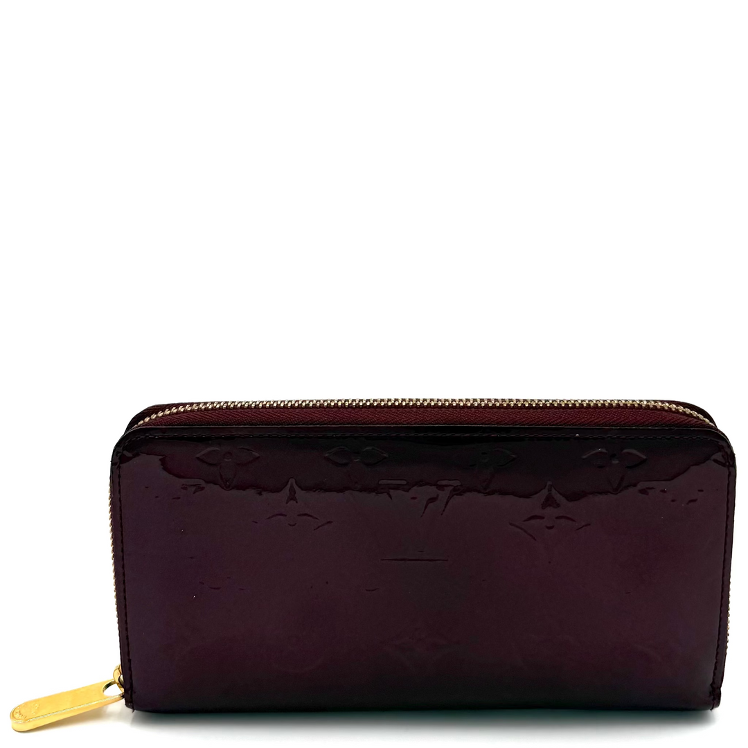 Patent Vernis Burgundy Monogram Wallet