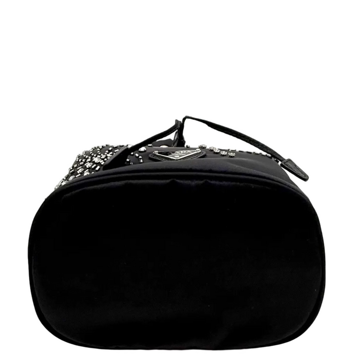 Re-Edition 1978 Crystal Embellished Re-Nylon Mini Bucket Bag