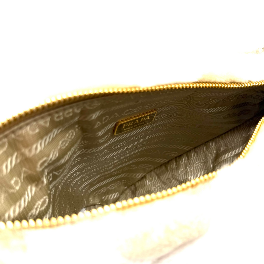 Shearling Symbole Mini Triangle Bag