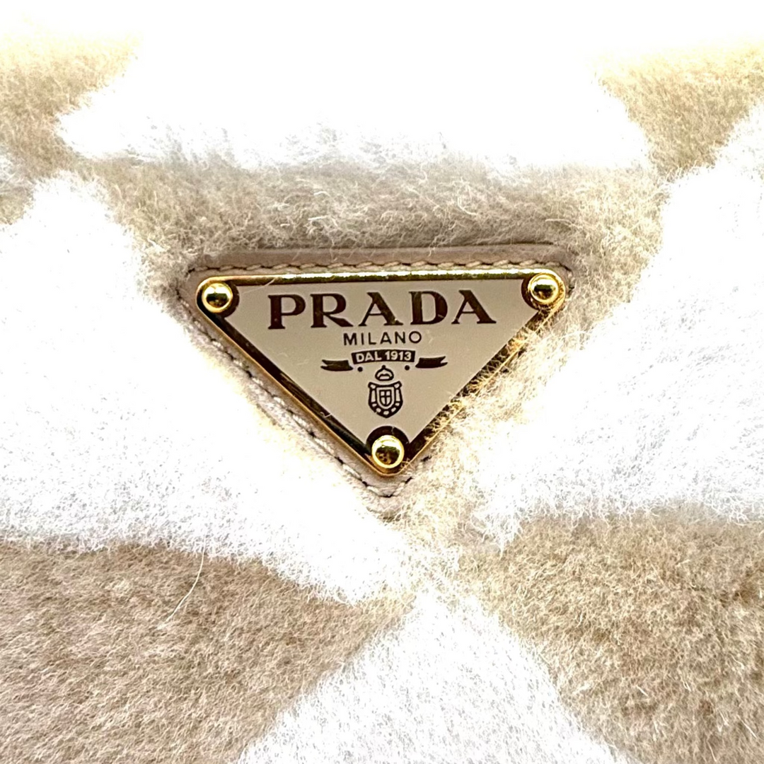 Shearling Symbole Mini Triangle Bag