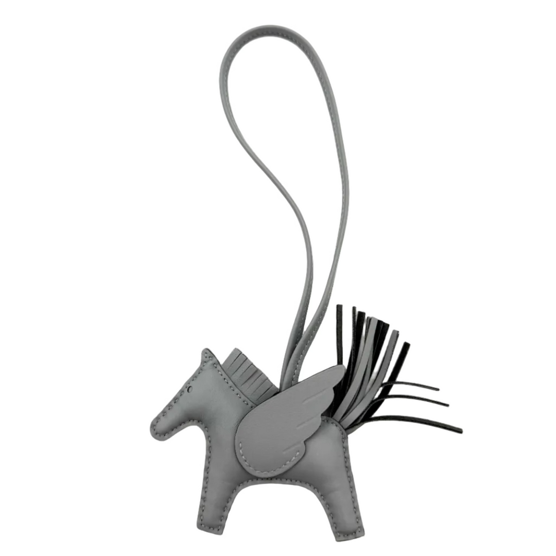 Rodeo PM Pegase Gris Pantin Leather Charm