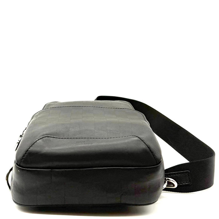 Damier Infini Black Leather Avenue Sling Bag