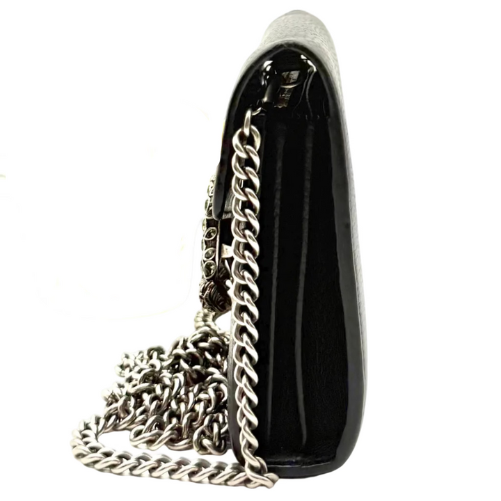 Crystal Dionysus Leather Wallet on Chain