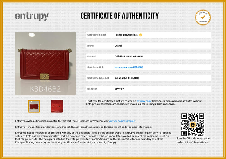 Boy New Medium Lambskin Leather Bag