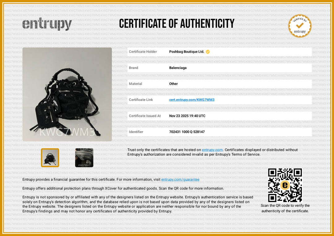 Le Cagole Black Denim XS Bucket Bag