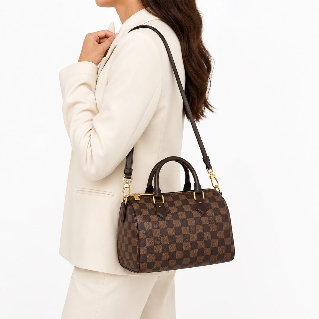 Damier Ebene Speedy 25 Bandouliere Crossbody Bag