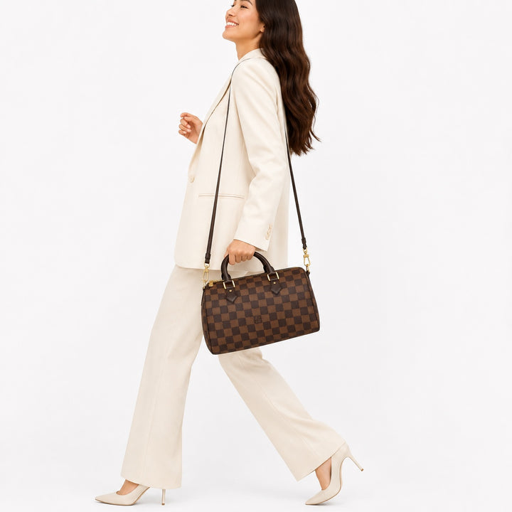 Damier Ebene Speedy 25 Bandouliere Crossbody Bag