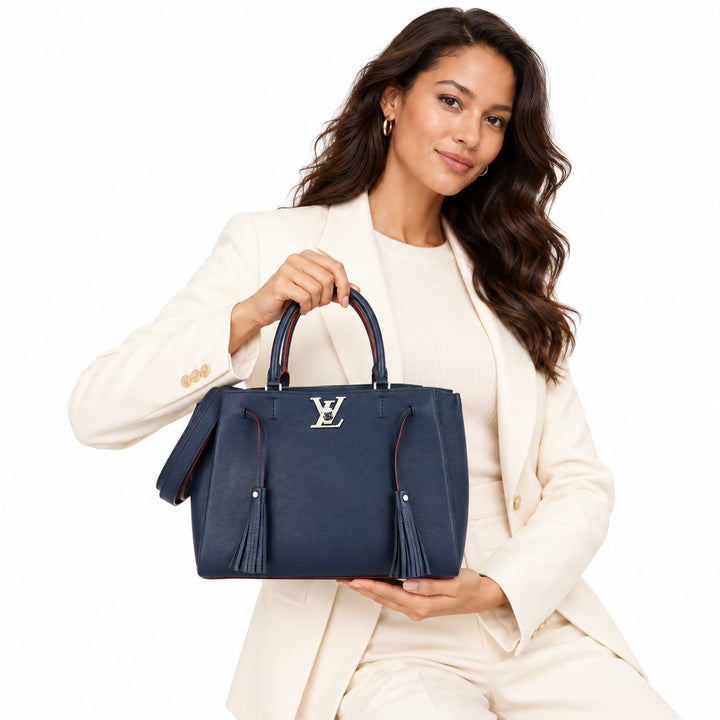 LockMeTo MM Calfskin Leather Handbag