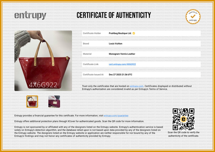 Bellevue Monogram Red Vernis PM