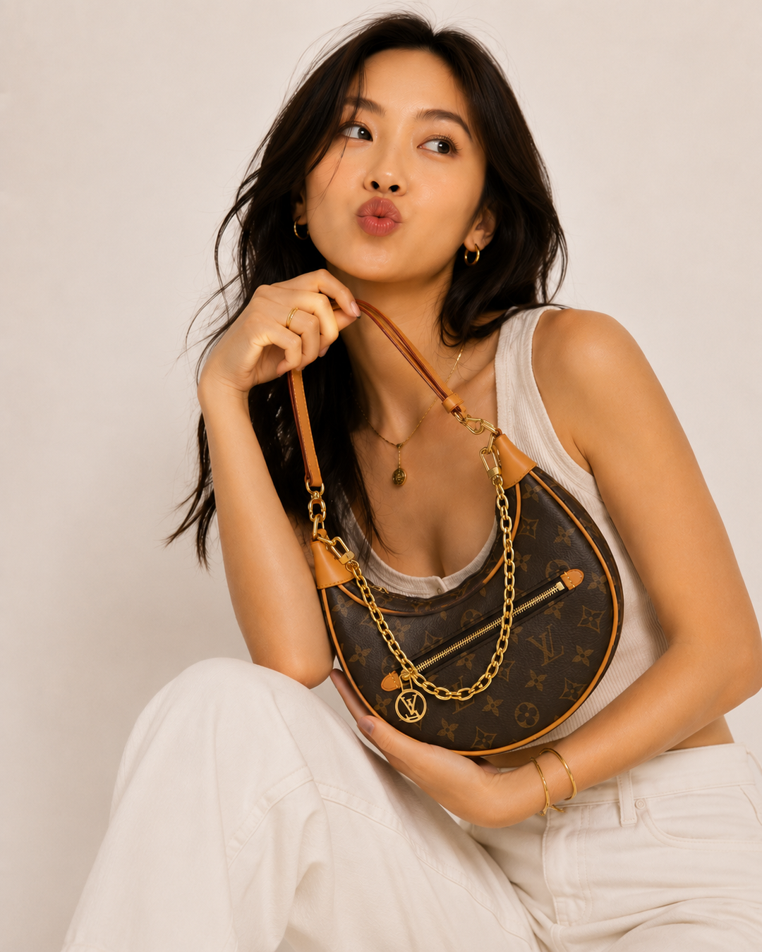 Monogram Loop Hobo Bag