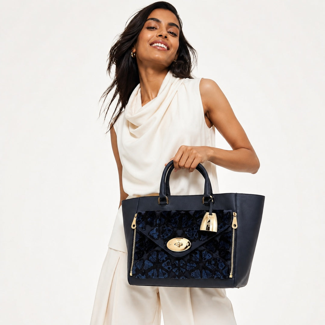 Willow Indigo Large Tote Bag